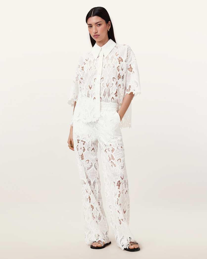 Charli Embroidered Straight Fit Trousers by ALLSAINTS