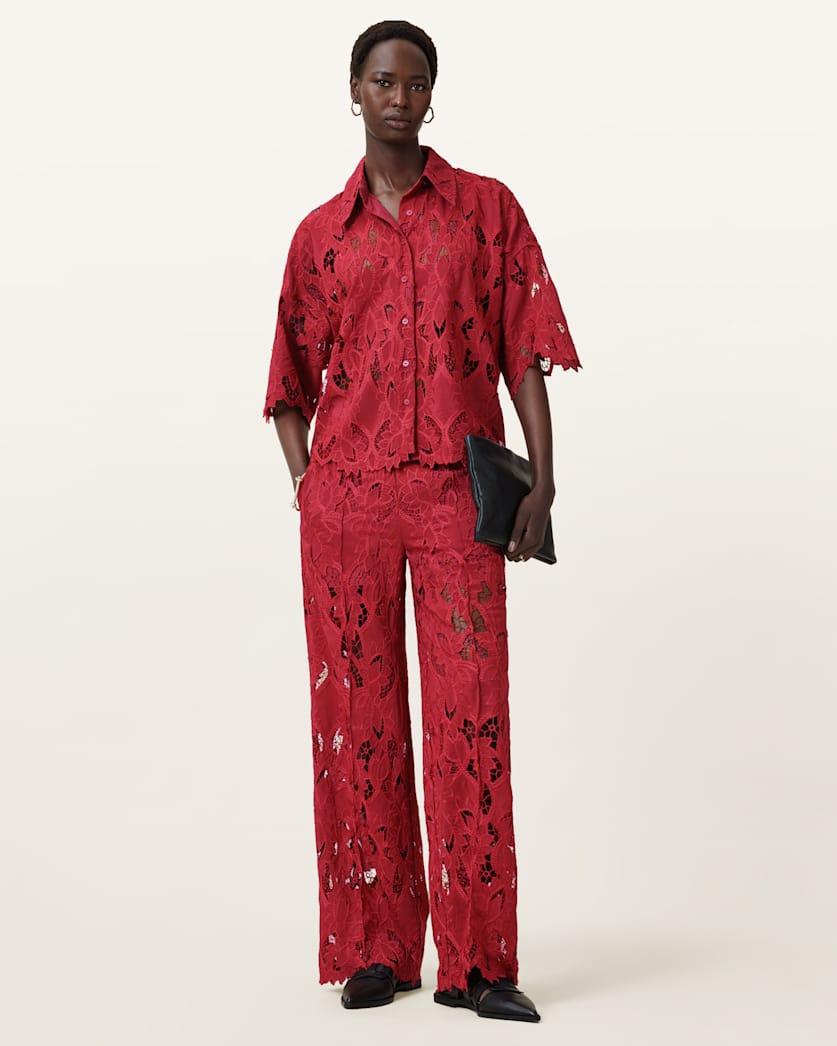 Charli Embroidered Straight Fit Trousers by ALLSAINTS