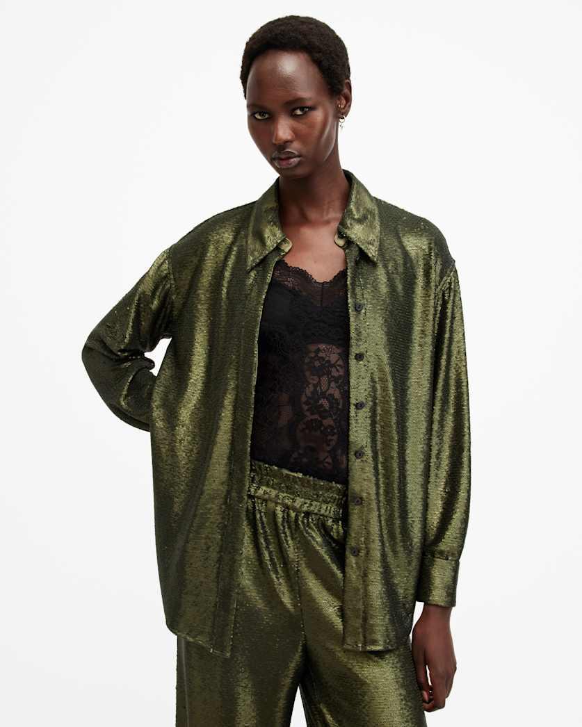 Charli Sequin Relaxed Fit Shirt by ALLSAINTS