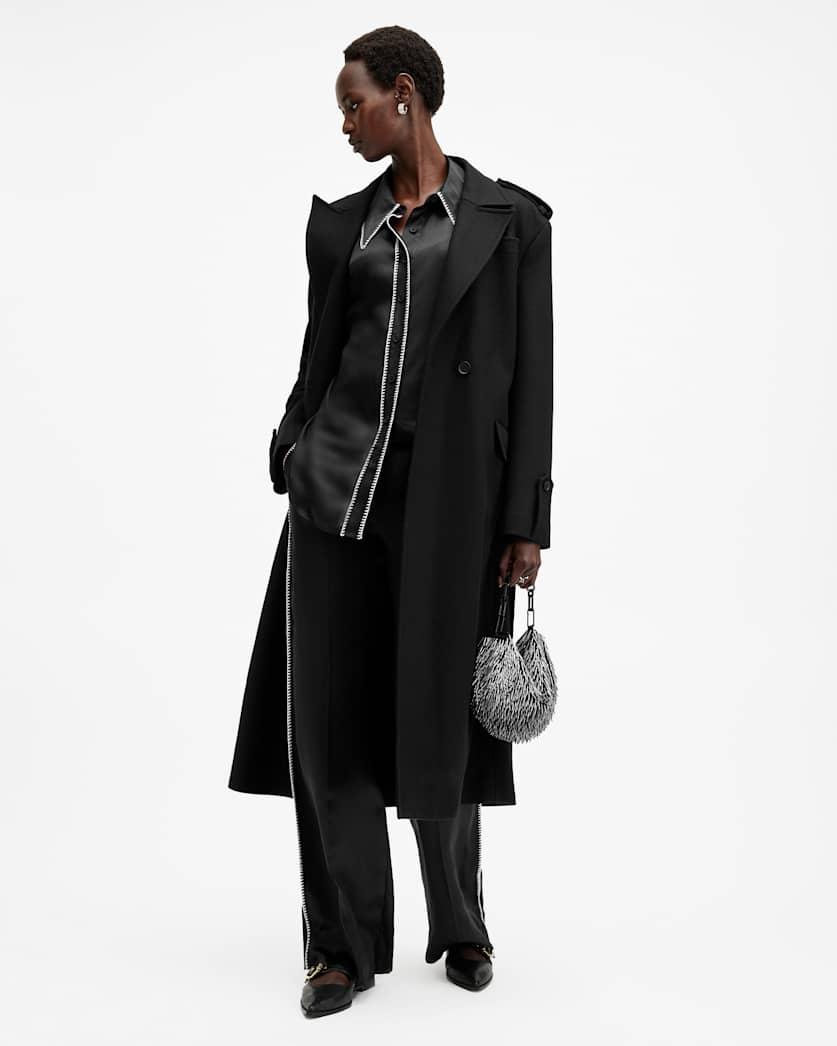 Charli Silk Blend Wide Leg Trousers by ALLSAINTS