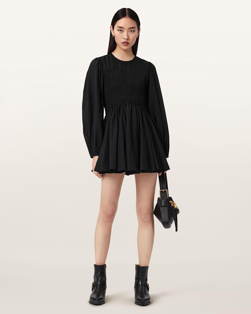 Chia Smocked Mini Dress by ALLSAINTS