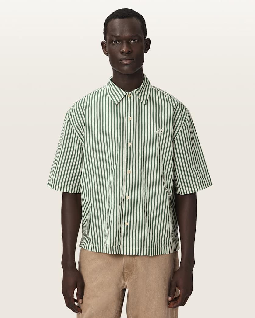 Chopin Boxy Short Sleeve Striped Shirt by ALLSAINTS