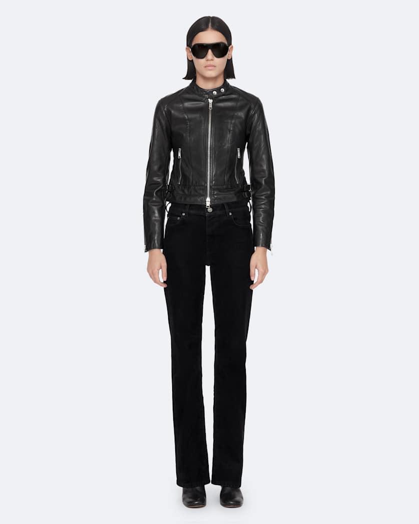 Comet Cropped Leather Jacket by ALLSAINTS