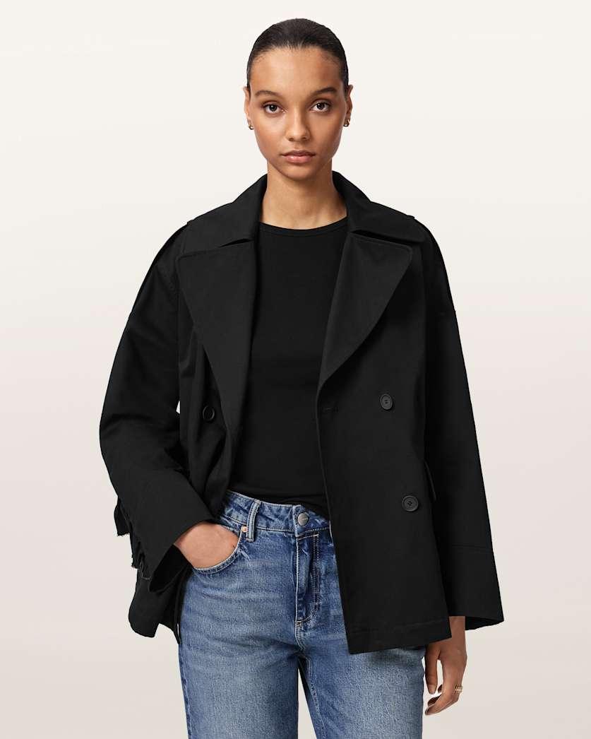 Connie Relaxed Fit Double Breasted Trench Coat by ALLSAINTS