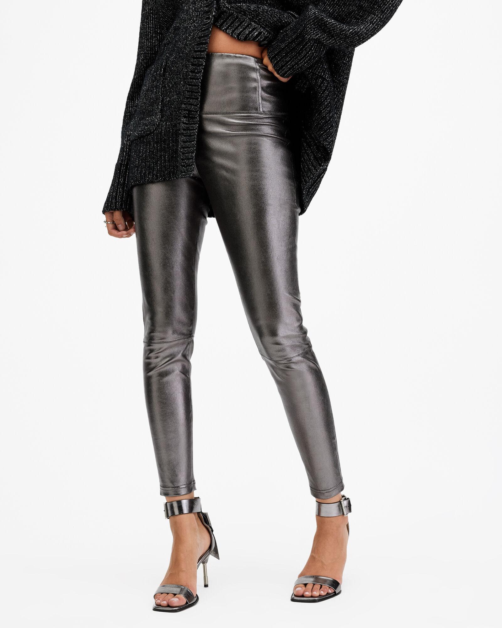 Cora High-Rise Leather Leggings by ALLSAINTS