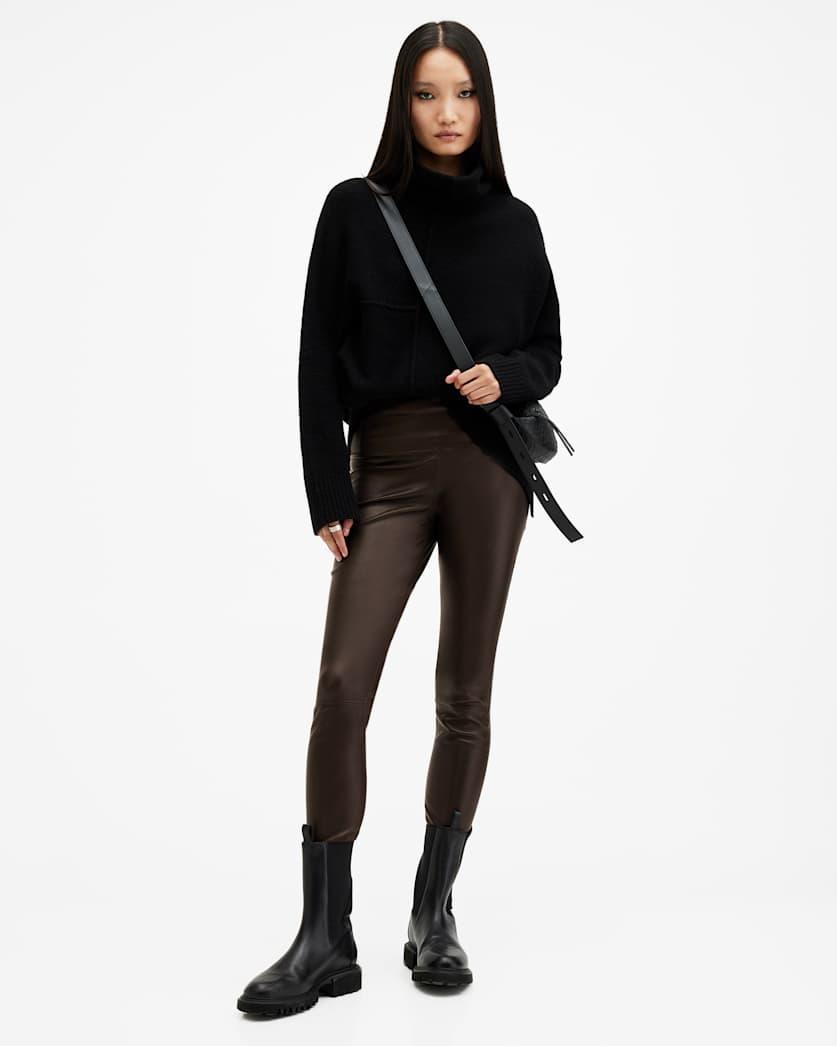 Cora High-Rise Leather Leggings by ALLSAINTS