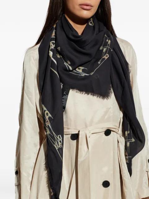 Cora safety-pin-print frayed scarf by ALLSAINTS