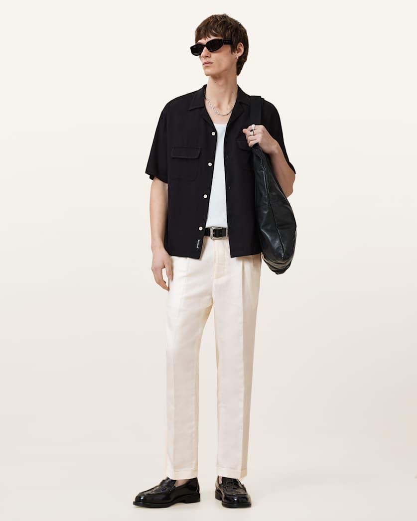 Cross Tallis Linen Blend Slim Trousers by ALLSAINTS