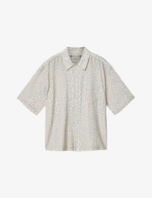 Cruz Leo Leopard-Print Cotton and Linen-Blend Shirt by ALLSAINTS
