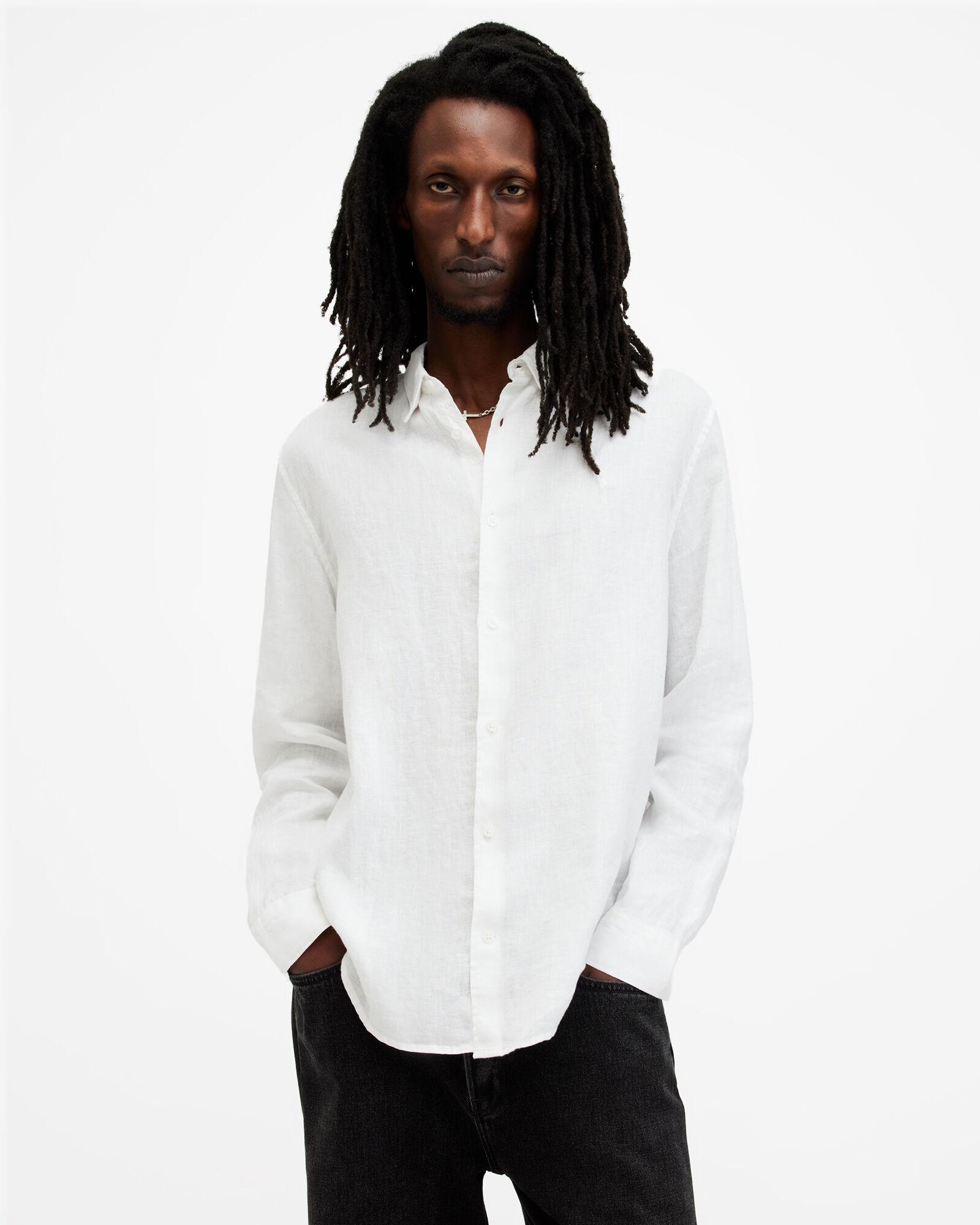 Cypress Long Sleeve Linen Relaxed Shirt by ALLSAINTS