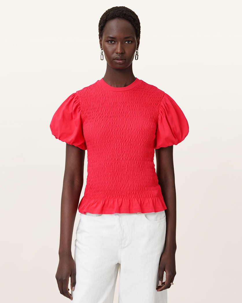 Dael Smocked Slim Top by ALLSAINTS