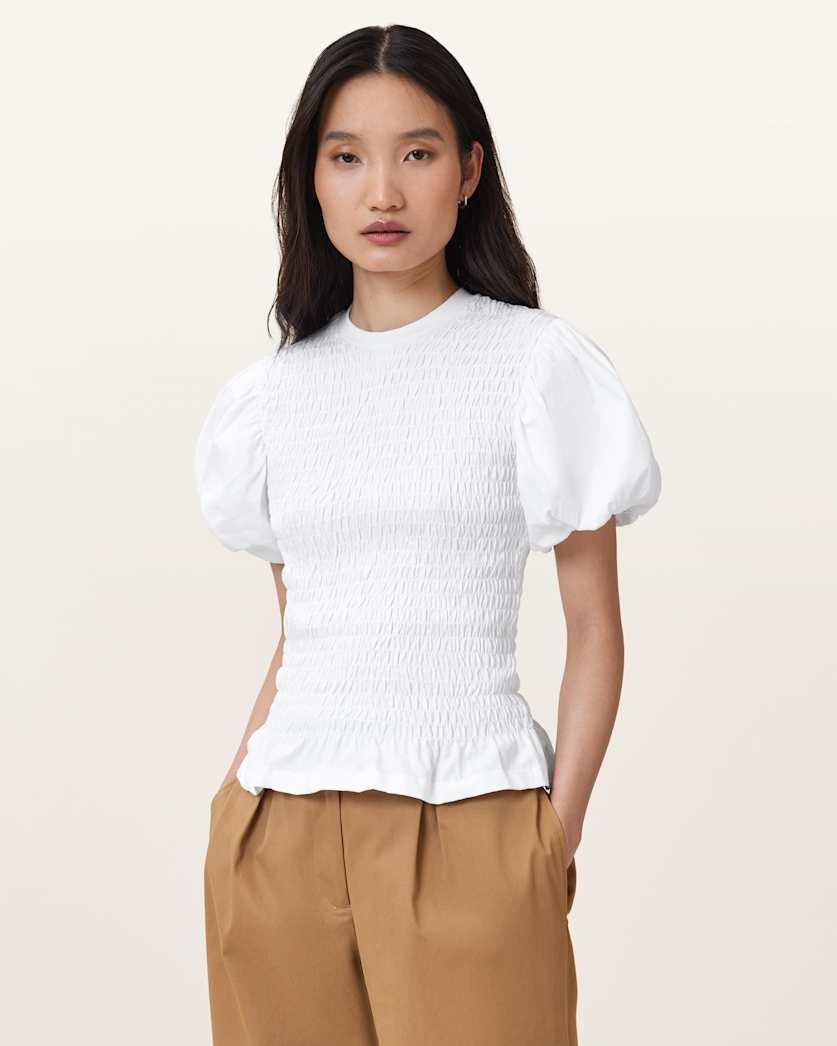 Dael Smocked Slim Top by ALLSAINTS
