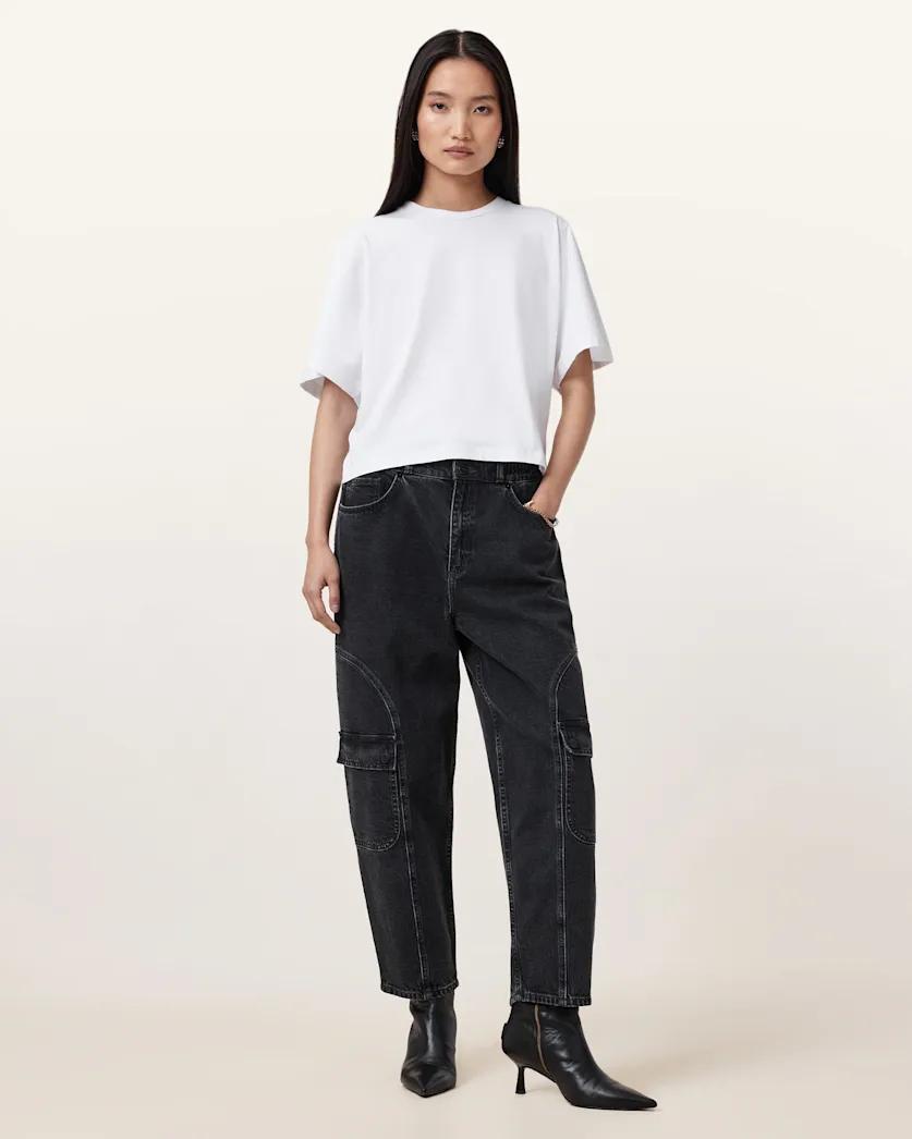 Daisy Mae Tapered Leg Cargo Denim Jeans by ALLSAINTS