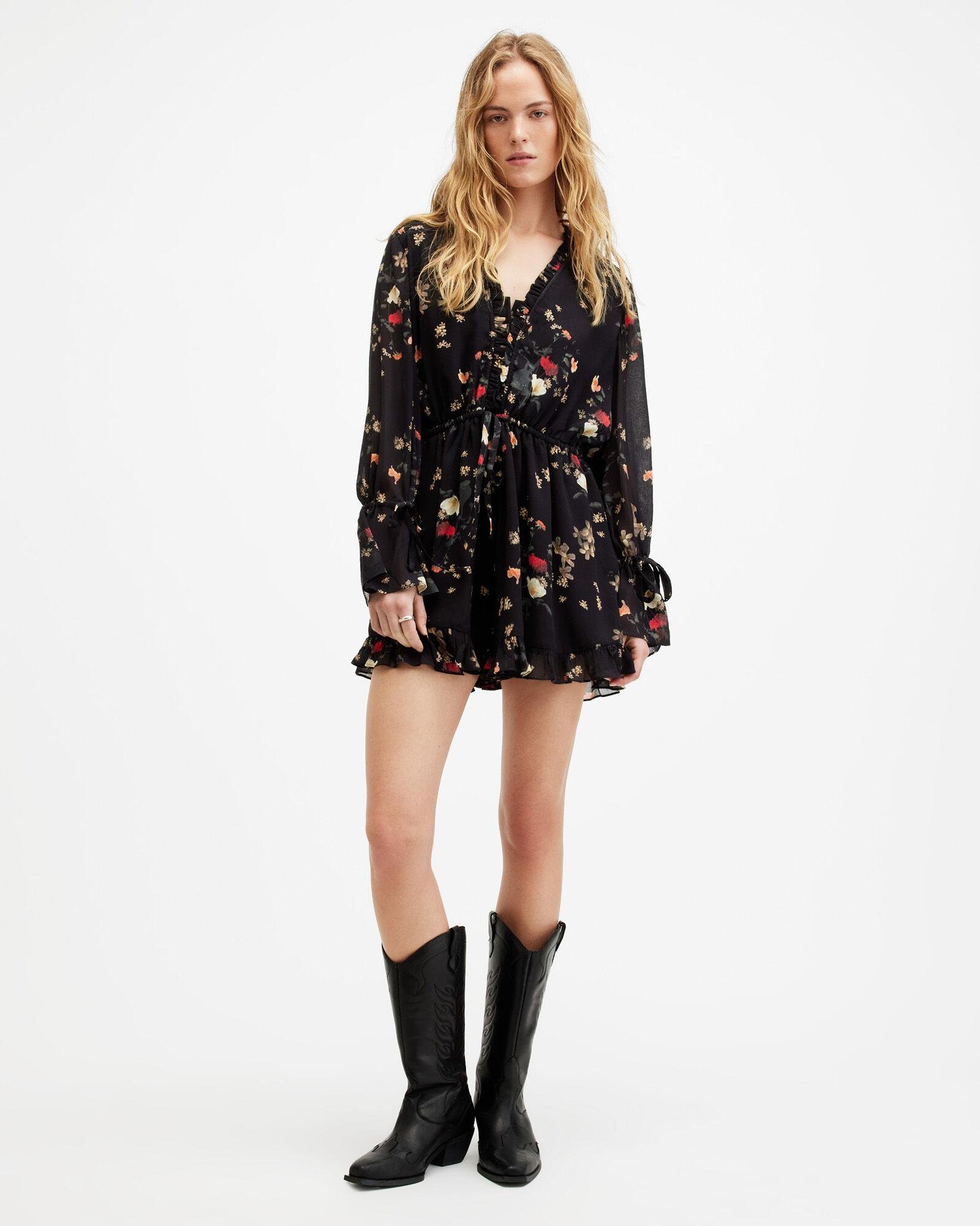 Daria Floral Print Relaxed Fit Romper by ALLSAINTS