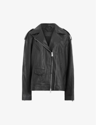 Daylen oversized leather biker jacket by ALLSAINTS
