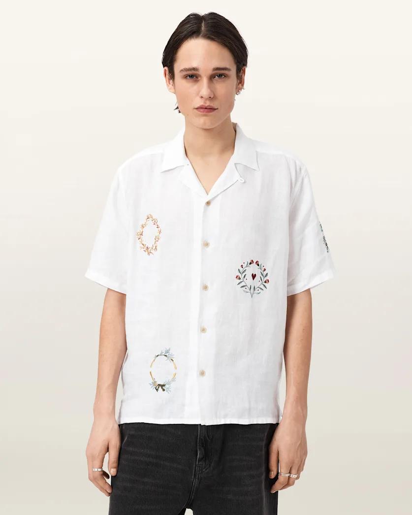 Deck Linen Short Sleeve Shirt by ALLSAINTS