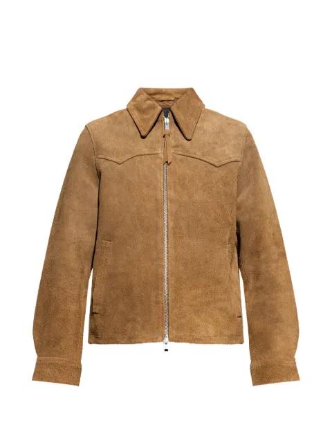 Dellcot zipped suede jacket by ALLSAINTS