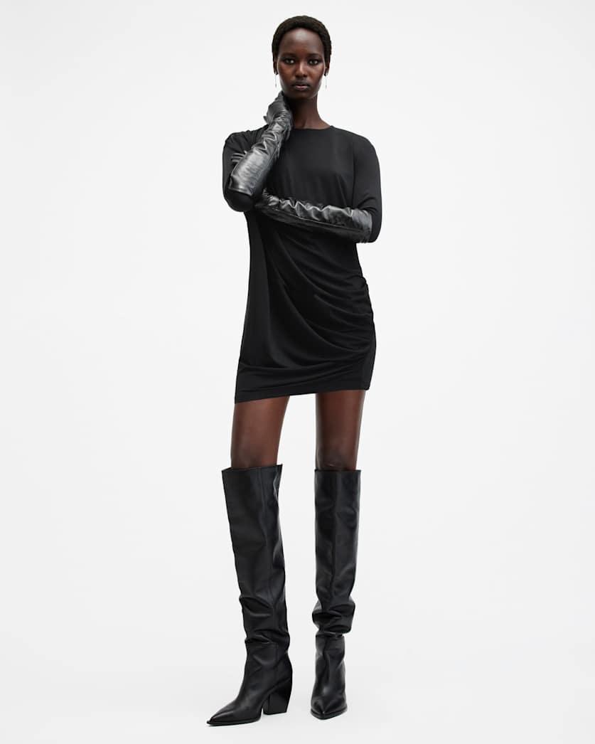 Devin Draped Mini Dress by ALLSAINTS