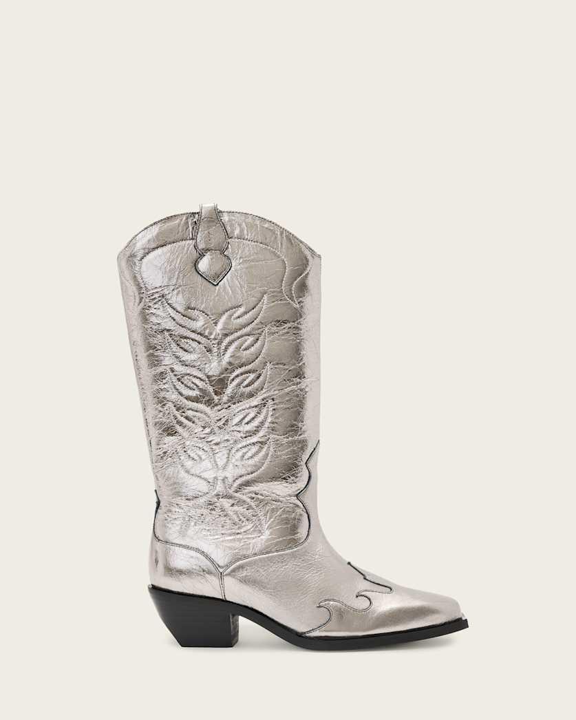 Dolly Western Leather Boots by ALLSAINTS