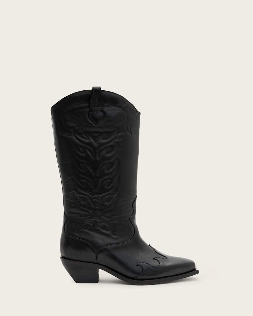 Dolly Western Leather Boots by ALLSAINTS