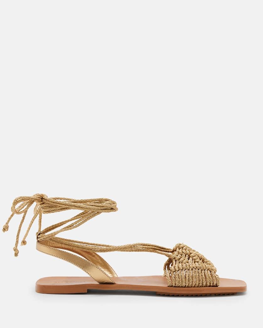 Donna Leather Rope Strappy Sandals by ALLSAINTS