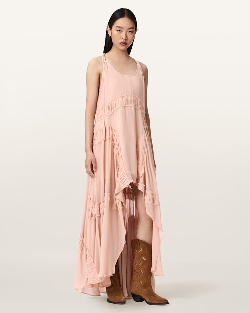 Dorina Sleeveless Ruched Maxi Dress by ALLSAINTS