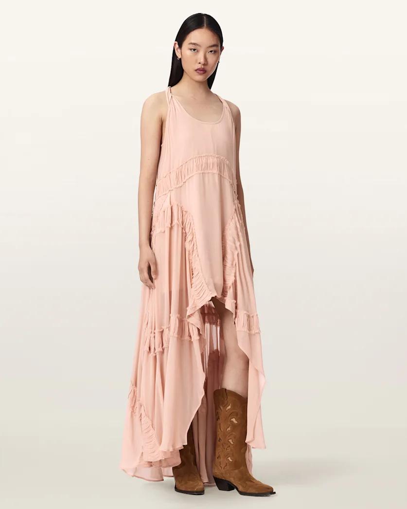 Dorina Sleeveless Ruched Maxi Dress by ALLSAINTS