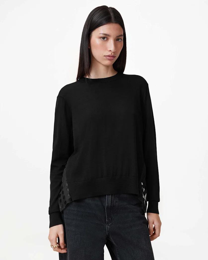 Dott Relaxed Fit Mesh Panel Jumper by ALLSAINTS
