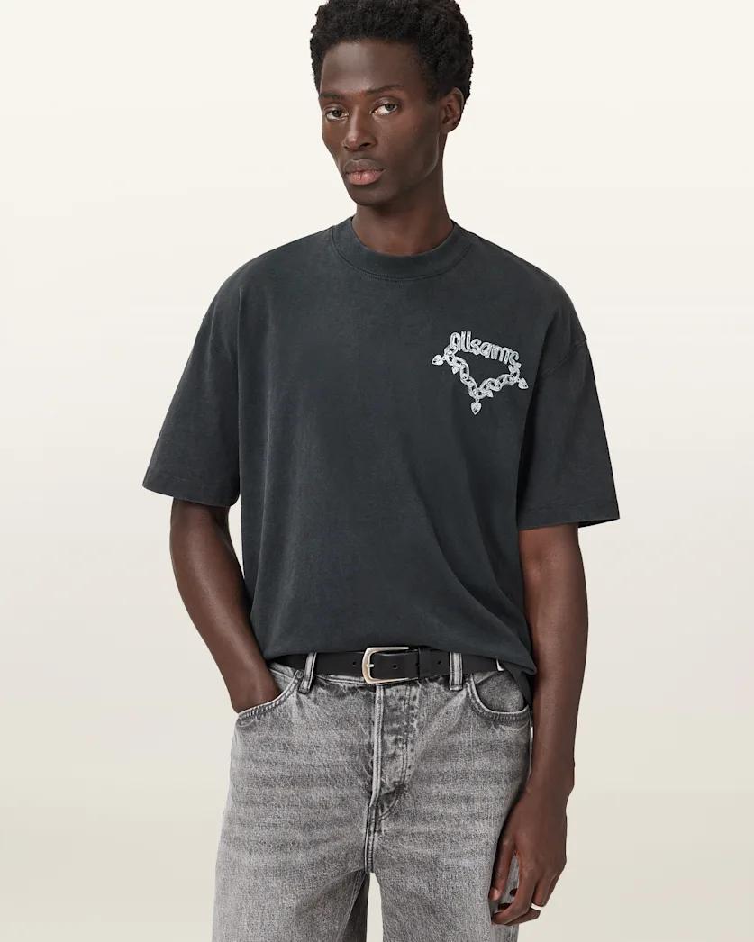 Drip Short Sleeve Oversized T-Shirt by ALLSAINTS