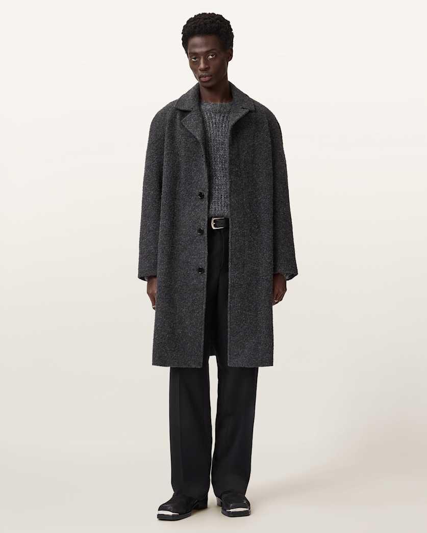 Duke Single Breasted Wool Coat by ALLSAINTS