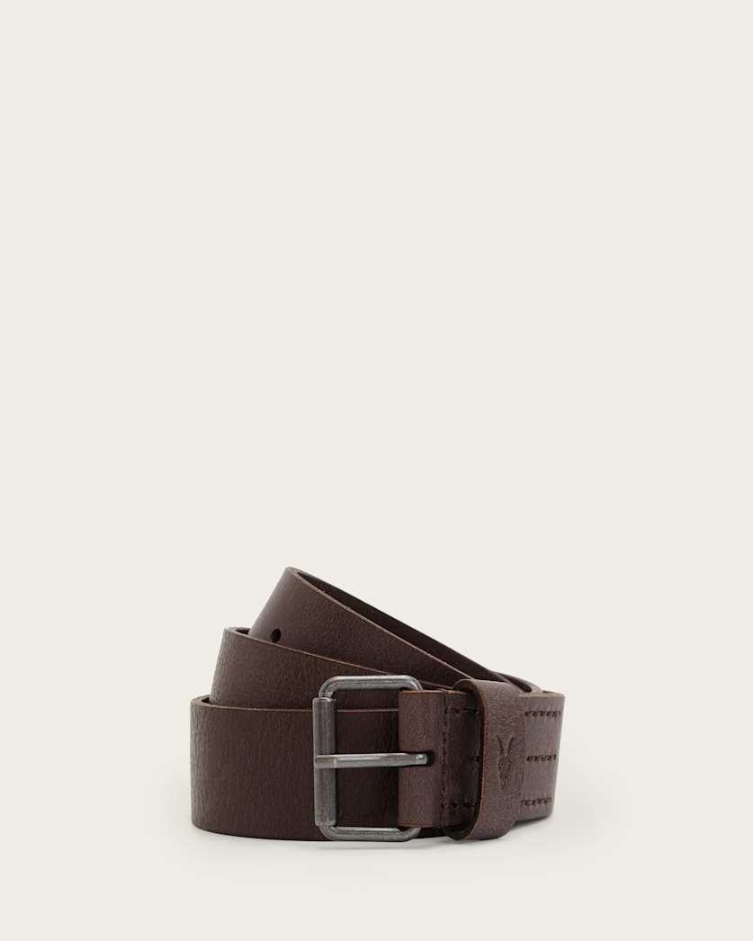 Dunston Leather Embossed Belt by ALLSAINTS