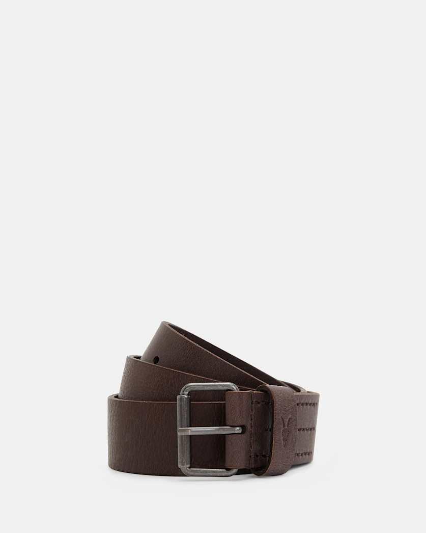 Dunston Leather Embossed Belt by ALLSAINTS