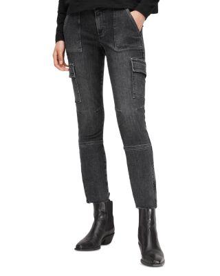 Duran Skinny Cargo Jeans in Washed Black by ALLSAINTS