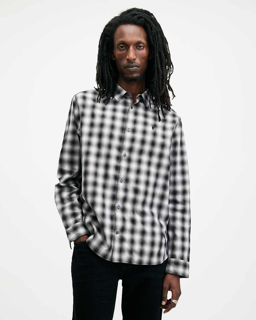 Elektra Relaxed Fit Checked Shirt by ALLSAINTS