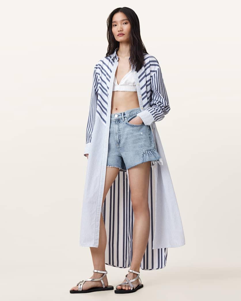 Eliana High Rise Denim Shorts by ALLSAINTS