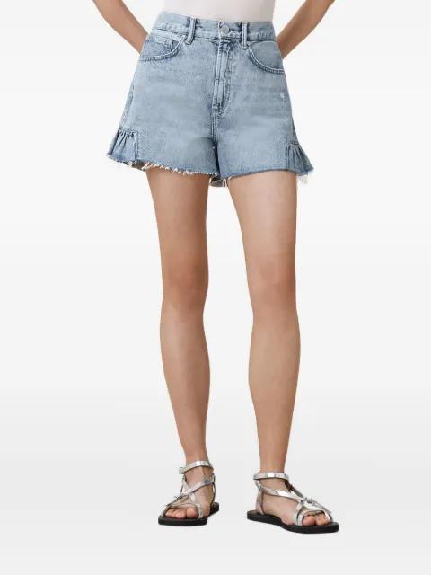 Eliana ruffle-detail denim shorts by ALLSAINTS