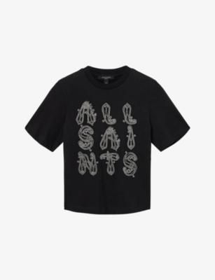 Ella Lisa Logo-Embellished Cotton T-Shirt by ALLSAINTS