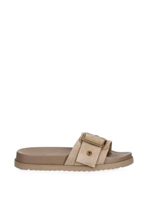 Ellie Western buckle-detail slides by ALLSAINTS