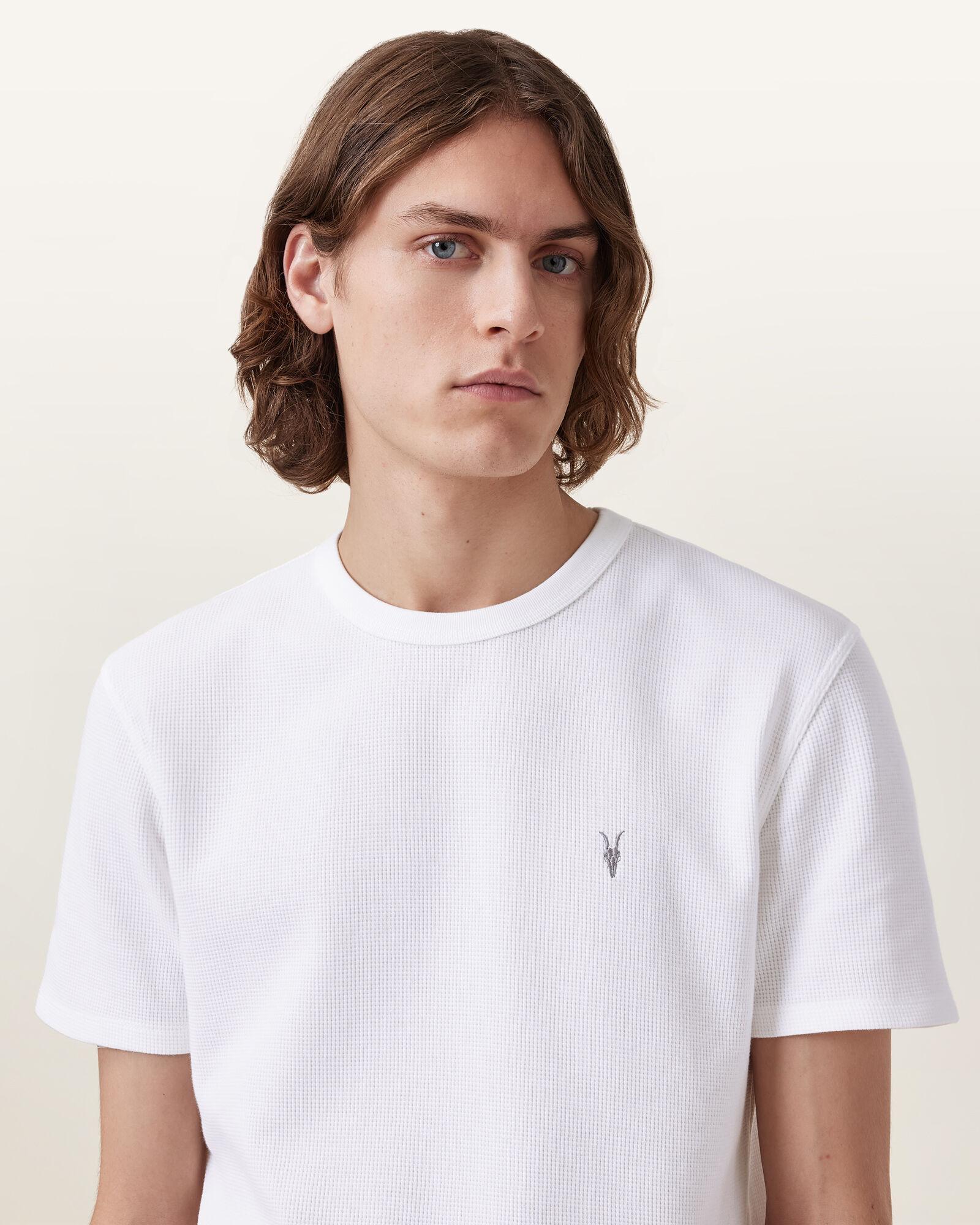 Ellis Waffle Texture Crew Neck Ramskull T-Shirt by ALLSAINTS