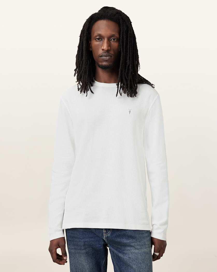 Ellis Waffle Texture Long Sleeve Crew by ALLSAINTS