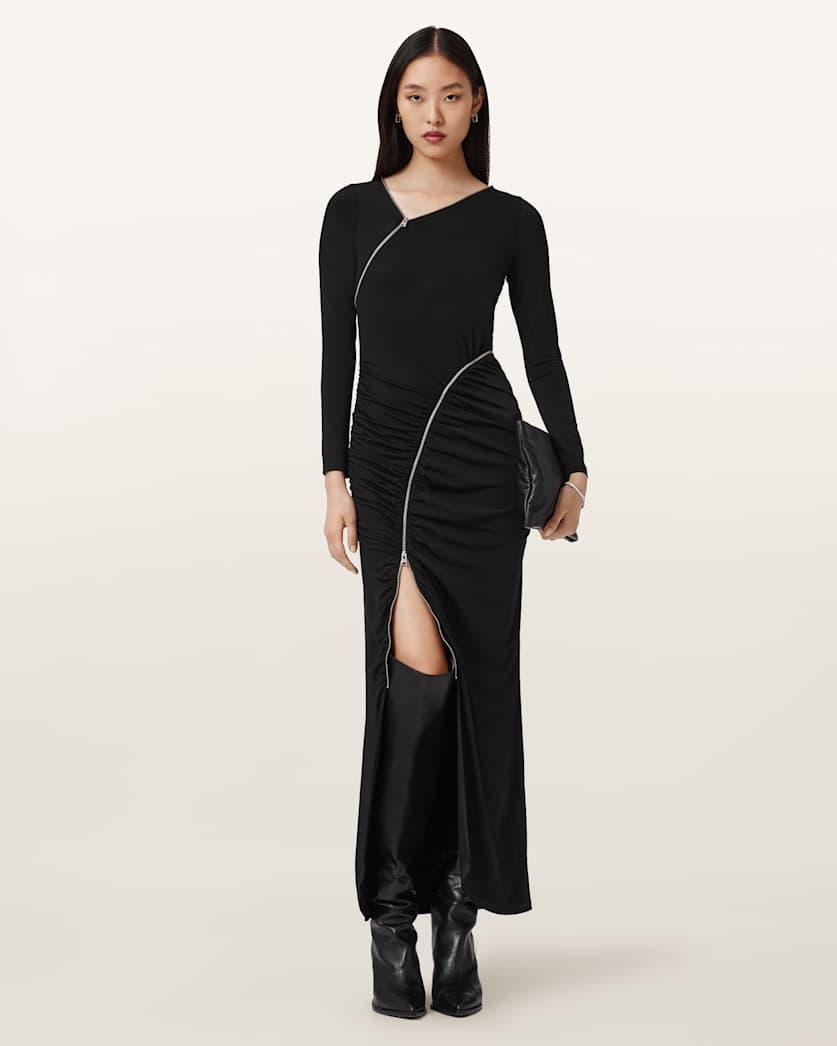 Elsie Zipper Maxi Dress by ALLSAINTS