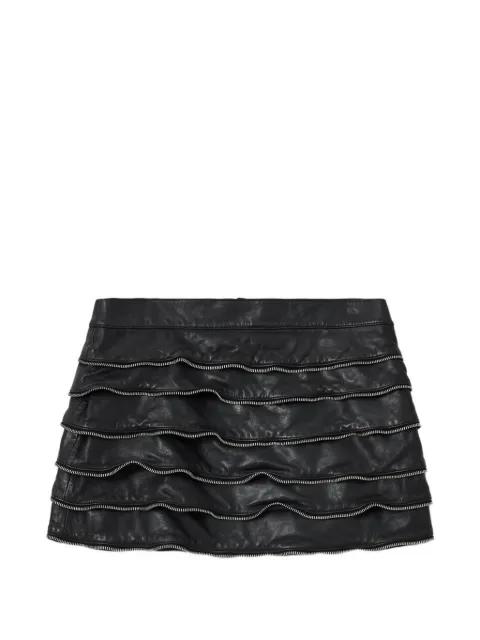 Emara zip-trim ruffled skirt by ALLSAINTS