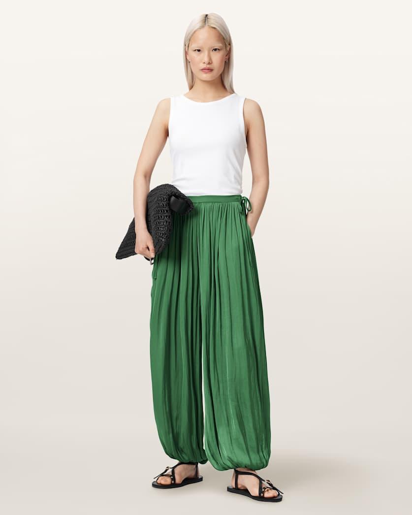Eshe Baggy Fit Satin Trousers by ALLSAINTS