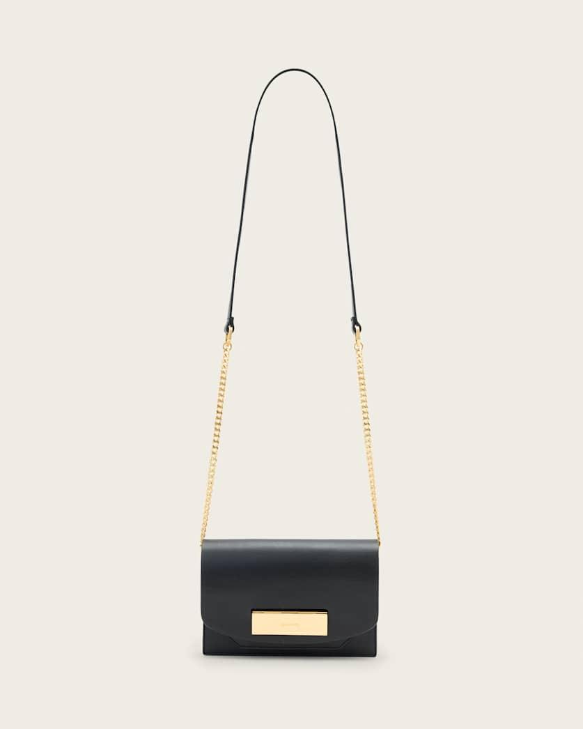 Etta Leather Clutch by ALLSAINTS