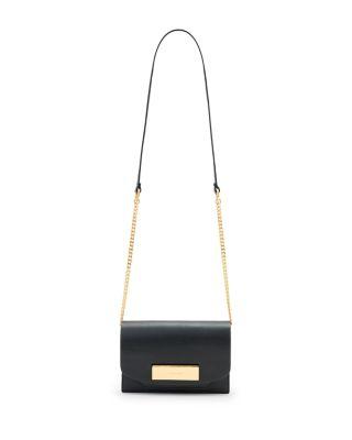 Etta Small Leather Clutch Bag by ALLSAINTS
