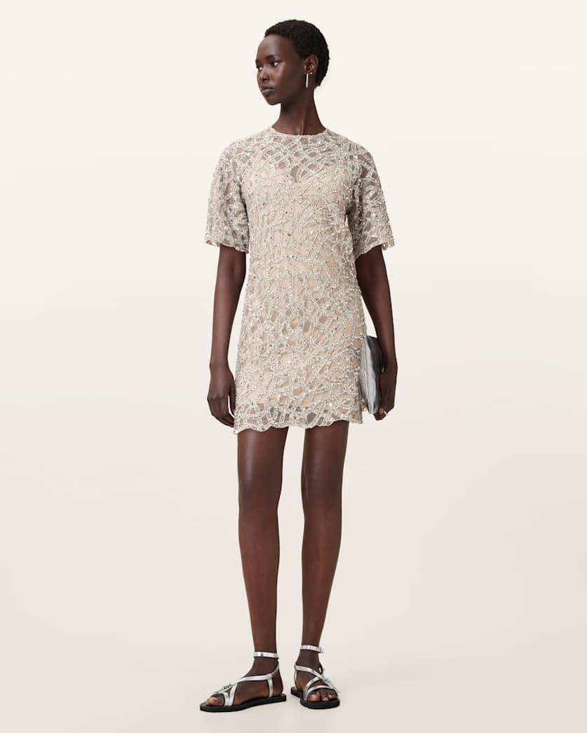 Eva Embellished Mini Dress by ALLSAINTS