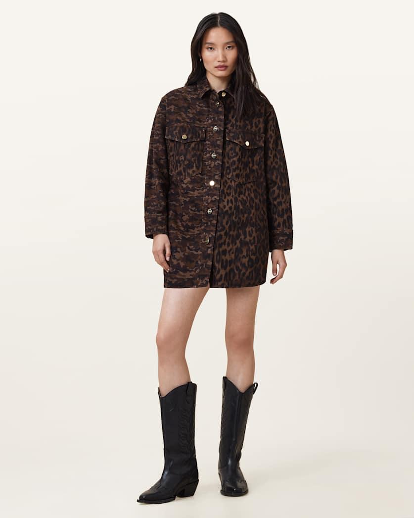 Faye Oversized Shacket Dress by ALLSAINTS