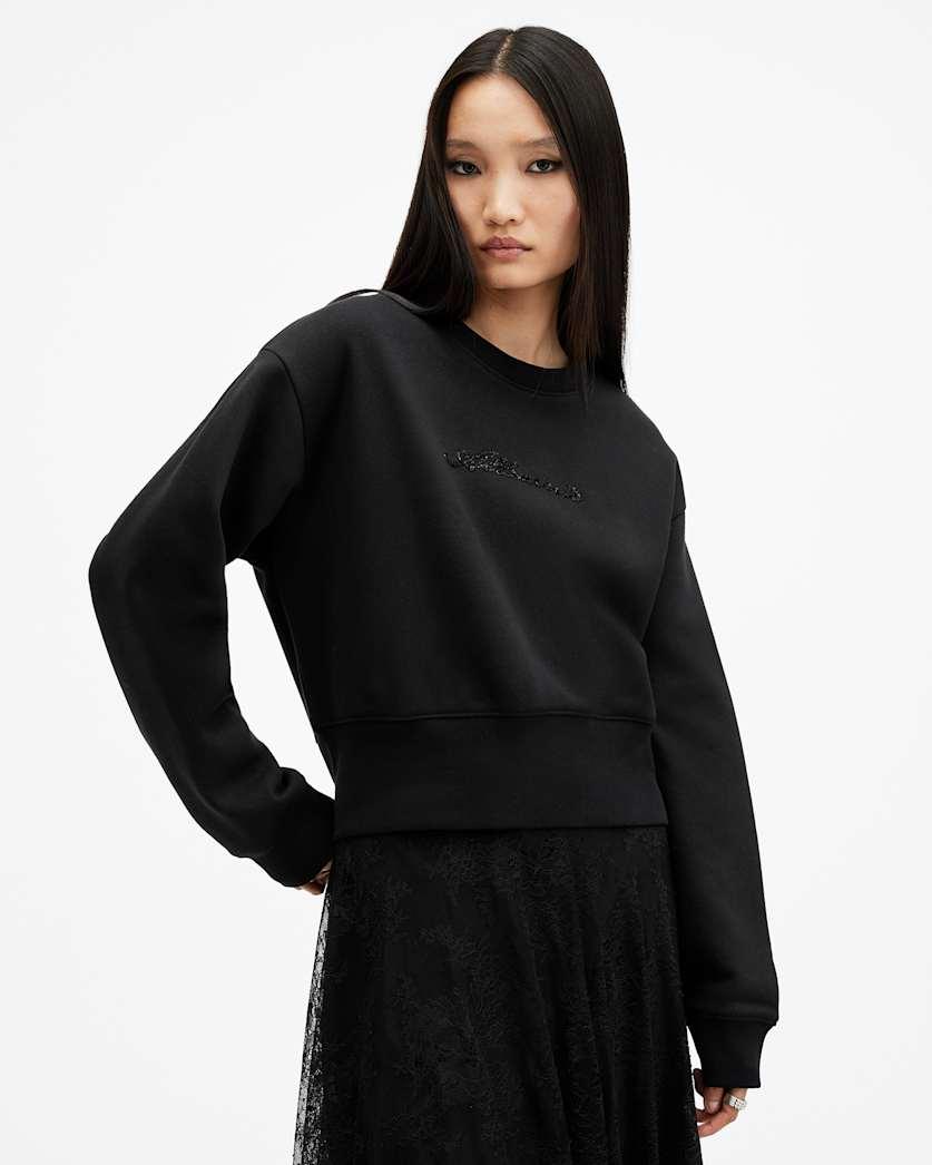 Fern Embellished Logo Sweatshirt by ALLSAINTS
