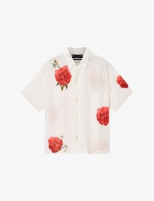 Fleur Faze Floral-Print Linen-Blend Shirt by ALLSAINTS