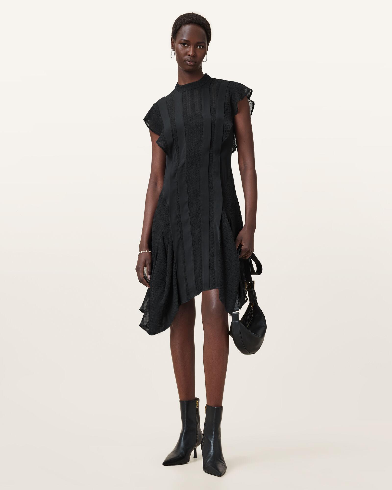 Fleur Textured Asymmetric Hem Dress by ALLSAINTS